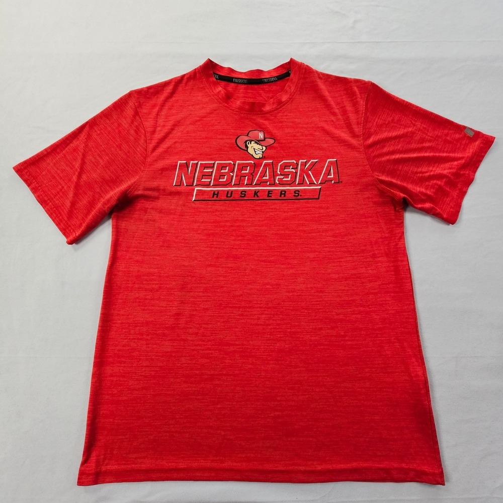 Nebraska Huskers Russell Red Short Sleeve Performance T-Shirt Men's M